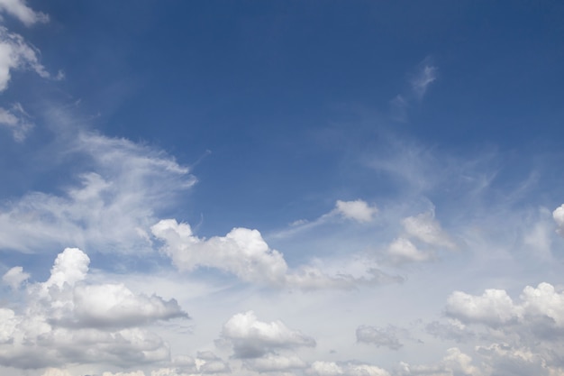 Wonderful blue sky with cloud .