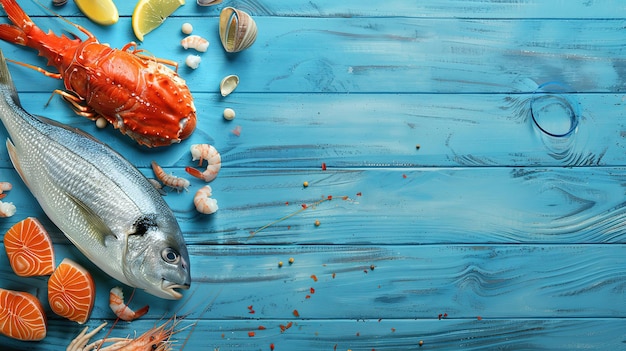 Wonderful Delicious fresh fish on dark vintage background