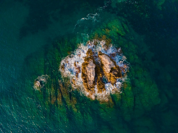 wonderful view of the sea and coast from the air