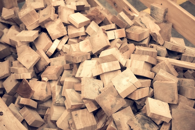 wood are cut pieces of Slices In the industry