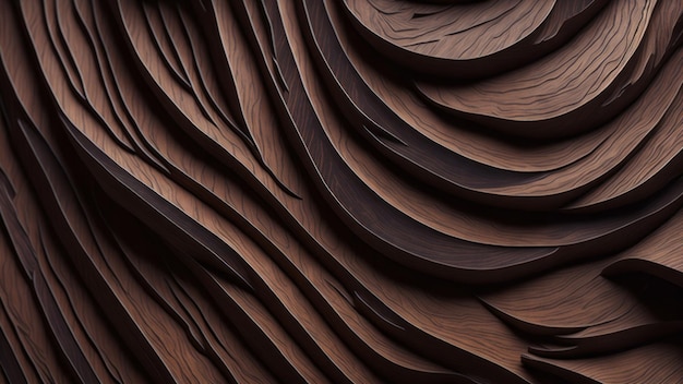 Wood art background Abstract closeup of detailed organic brown wooden waving waves wall texture ba