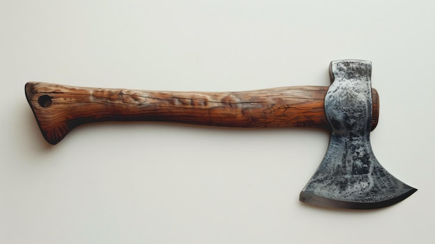 Photo a wood axe with the word  on it