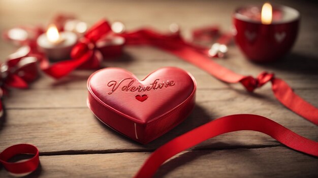 Wood background illuminated valantine day celebration