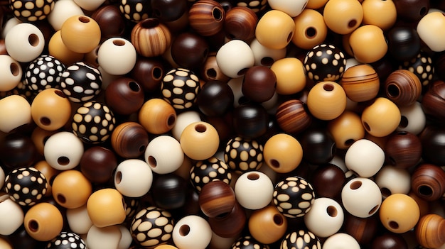 wood beads of different textures beads material for needlework