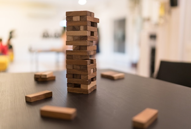 Wood blocks stack game 