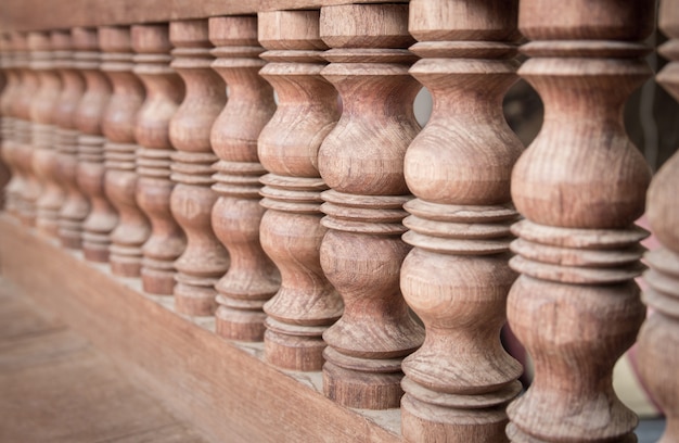 Wood carved decoration with furniture, Thai style