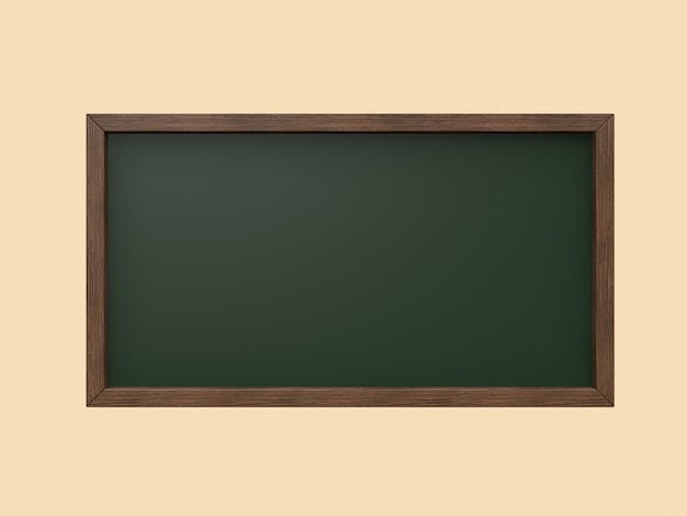 wood frame black board,green board 3d rendering