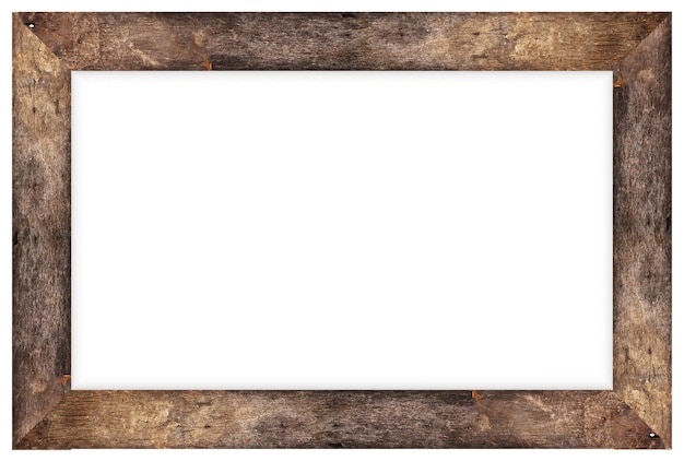 Wood frame or photo frame isolated on white background