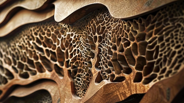 Wood grain intricate patterns Generative AI