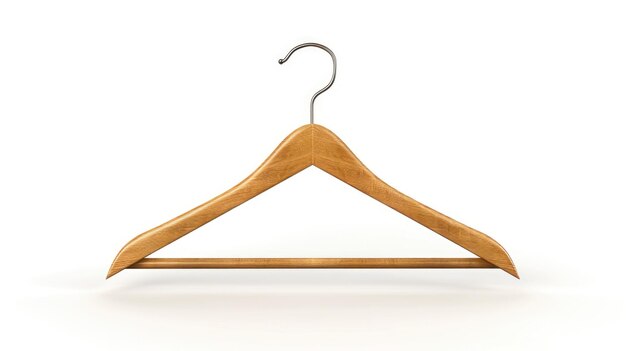 Wood Hanger Single White Coathanger for Isolated Hanging Object