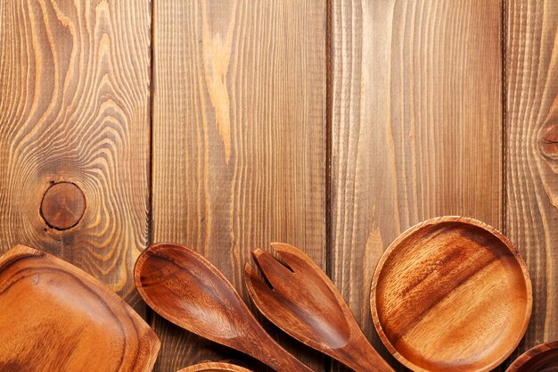 Wood kitchen utensils