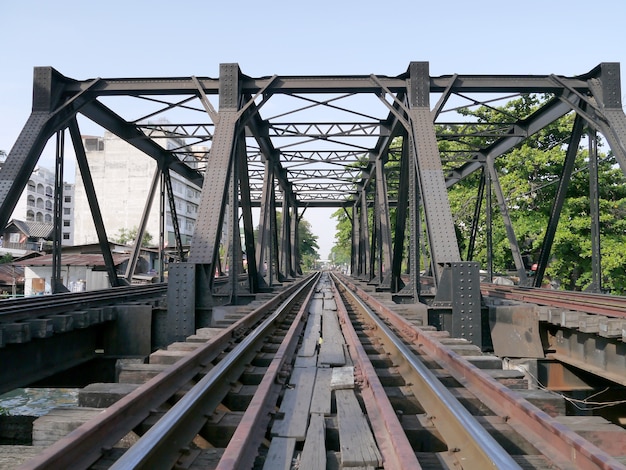 Wood railway bridge