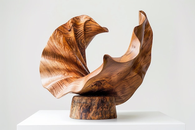 a wood sculpture of a snake is made of wood and is made by wood