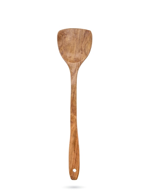 wood spatula on white