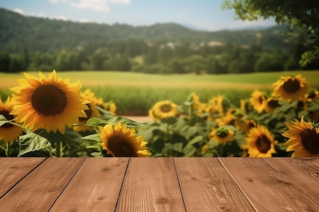 Wood table backdrop