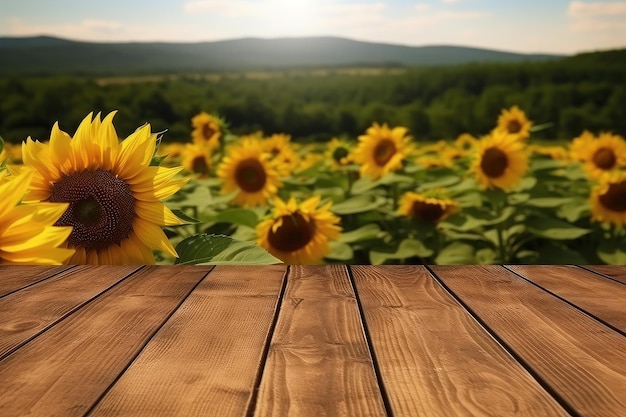 Wood table backdrop