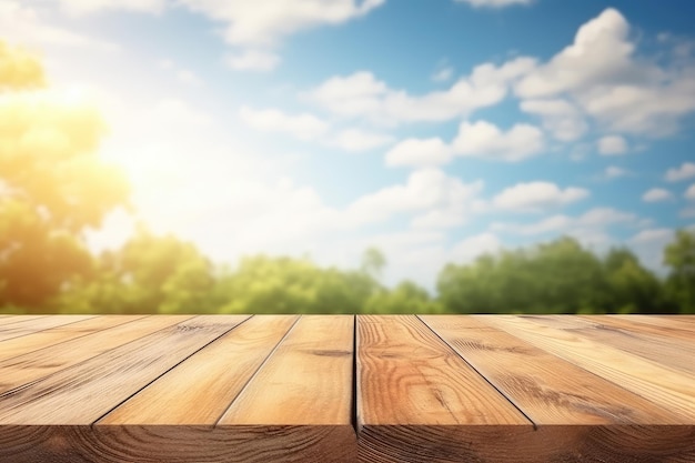 Wood table backdrop