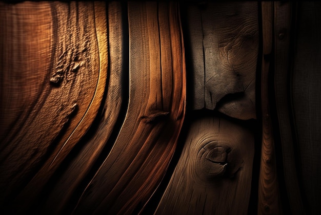 Wood texture Wood background with copy space Generative AI