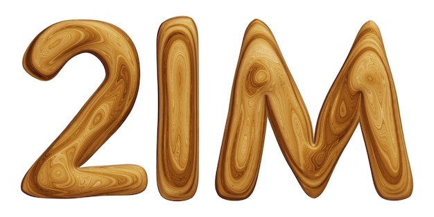 Wooden 21m for followers and subscribers celebration