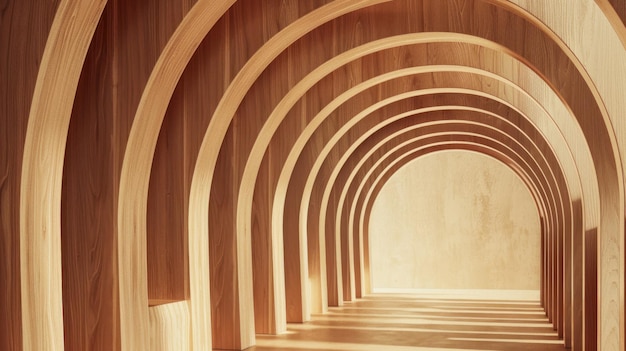 Photo wooden arches architecture