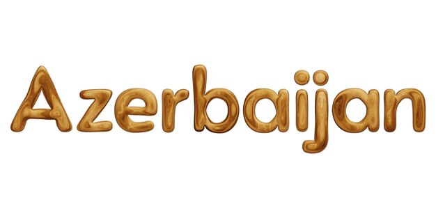 Wooden Azerbaijan text for country concept