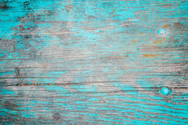 Wooden background , old blue paint