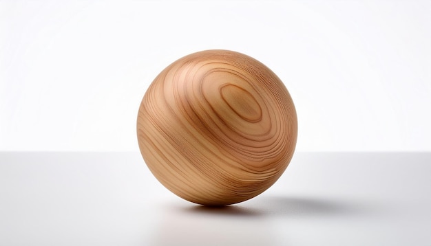 a wooden ball with a circle on it is made by a spiral