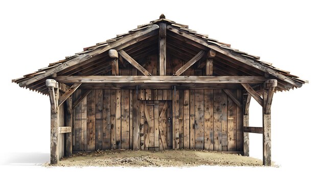 Photo a wooden barn with a sign that says no entry