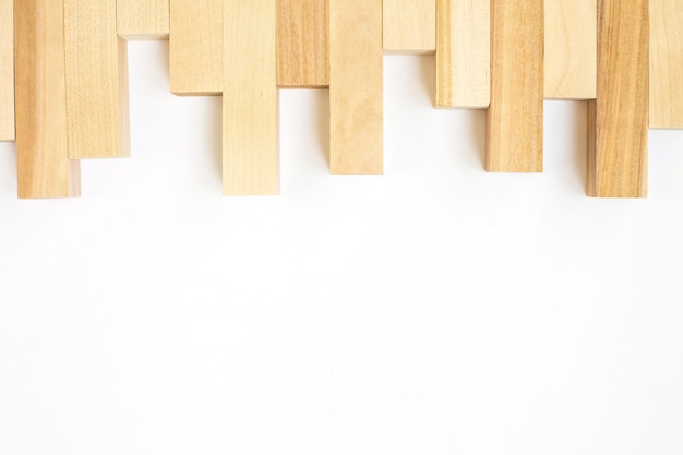 wooden bars on a white background