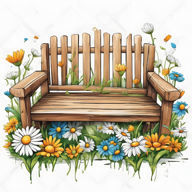 Photo wooden bench design