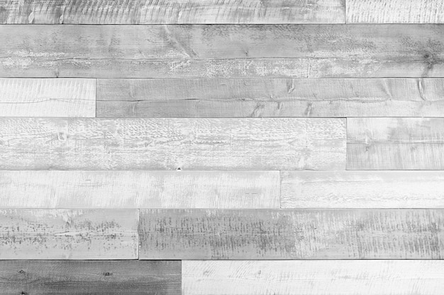 Wooden black and white background Texture with an old rustic gray planks