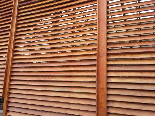 Wooden blinds on the partition in the openair museum Chiloe Island Patagonia Chile