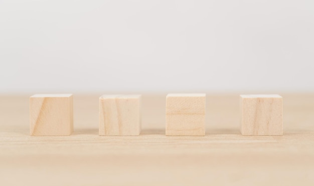 Wooden blocks isolated on white