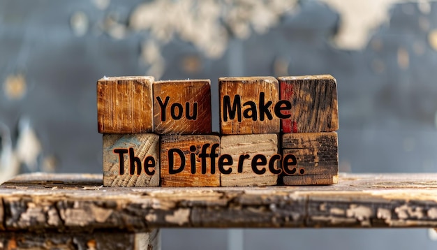 Photo wooden blocks spelling quotliving our values every dayquot in sharp photo inspiring daily commitment