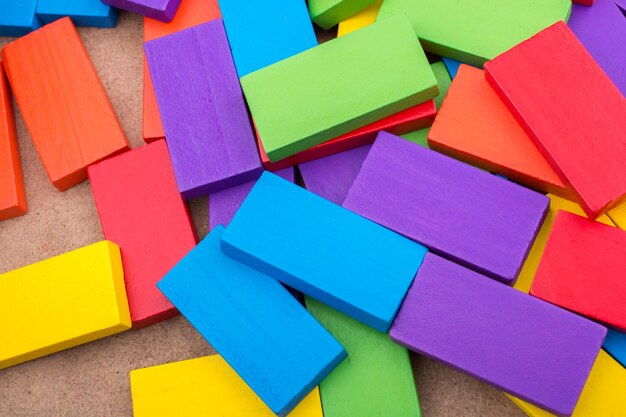 Wooden blocks of various color