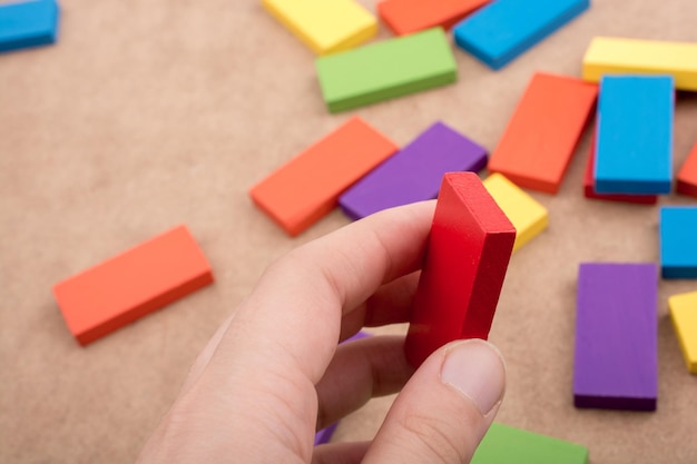 Wooden blocks of various colors