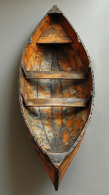 Photo a wooden boat with the word  o  on the side