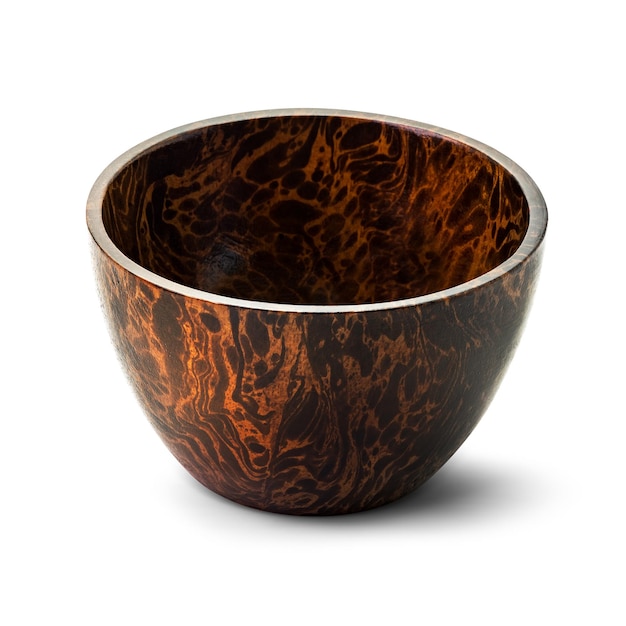 Wooden bowl isolated