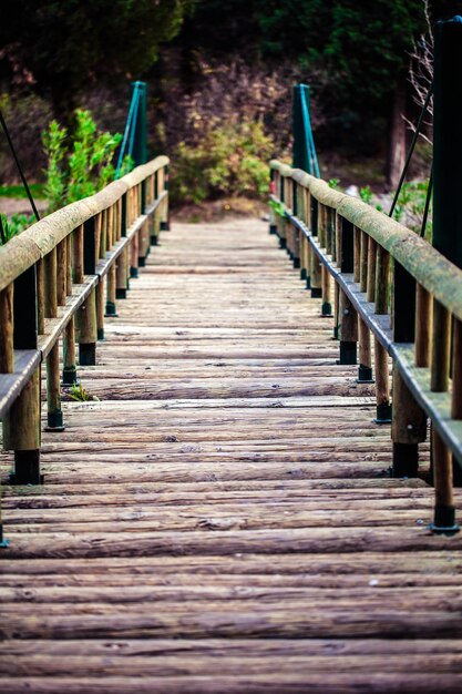 A Wooden Bridge Handmade Structure to Cross Over