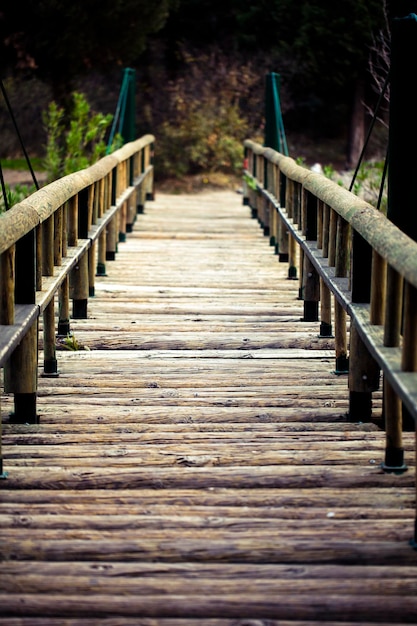 A Wooden Bridge Handmade Structure to Cross Over