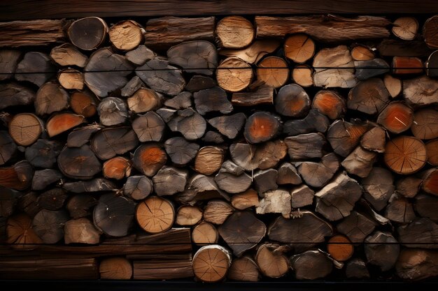 Wooden brown wood log wall texture natural background