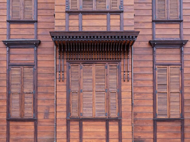 Wooden building facade