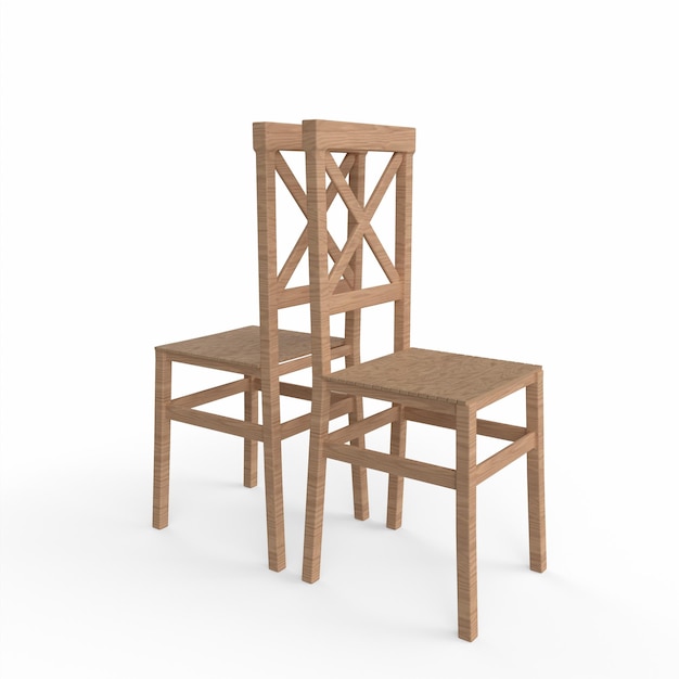 wooden chair 3d modelling