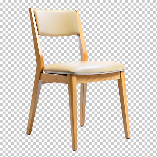 Wooden chair isolated on transparent background