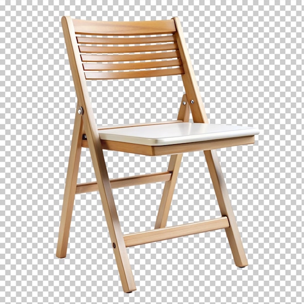 Wooden chair isolated on transparent background