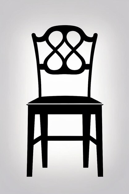 wooden chair silhouette wooden chair flat icon