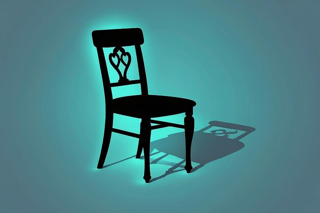 Photo wooden chair silhouette wooden chair flat icon