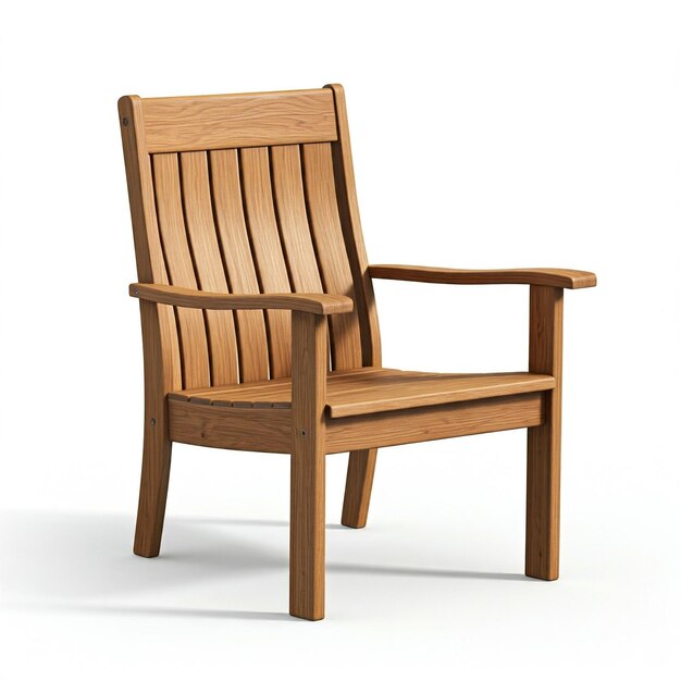 a wooden chair with a wooden back that says quot the chair quot