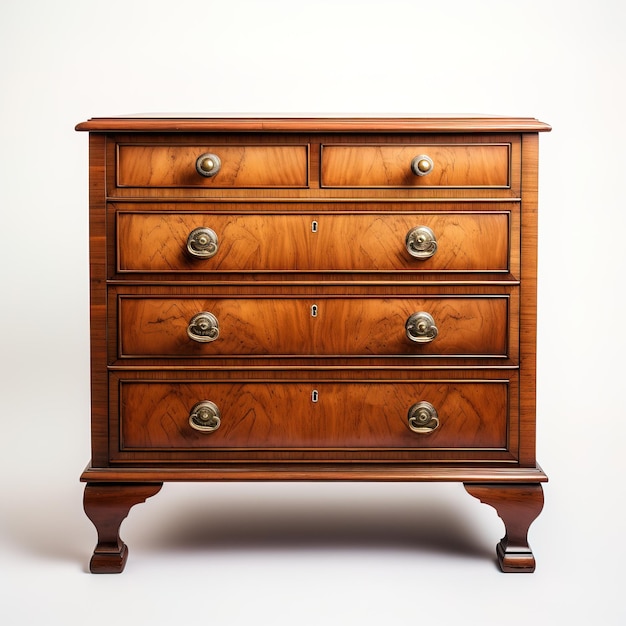 a wooden chest of drawers with the number 4 on it