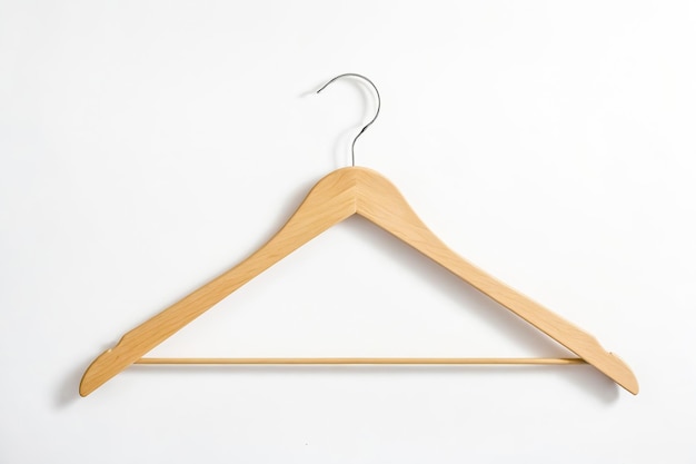 Photo wooden clothes hanger on white background